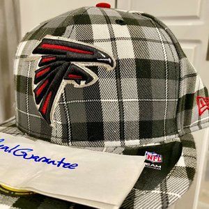 Rare New Era Atlanta Falcons Scholar Pop Plaid 59fifty Fitted Hat Cap Nwt NFL